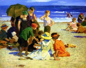 A Family Outing 2 by Edward Potthast Oil Painting Reproduction