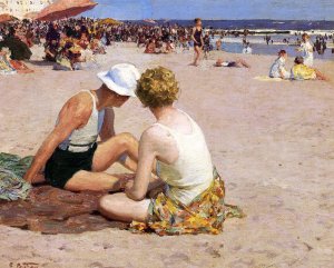 A Summer Vacation by Oil Painting Reproduction