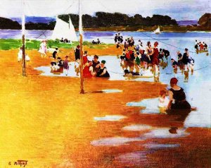 Bathers by Edward Potthast Oil Painting Reproduction