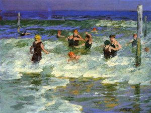 Bathing in the Surf by Oil Painting Reproduction