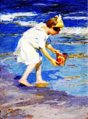 Brighton Beach II by Edward Potthast Oil Painting Reproduction