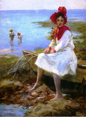 Girl in a Red Bonnet by Oil Painting Reproduction