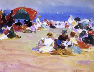 Hot Summer Day by Edward Potthast Oil Painting Reproduction