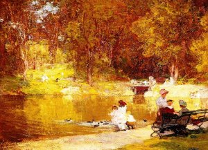 In Central Park by Edward Potthast Oil Painting Reproduction