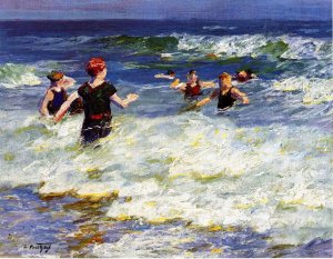 In the Surf by Oil Painting Reproduction