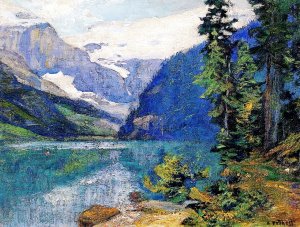 Lake Louise by Oil Painting Reproduction