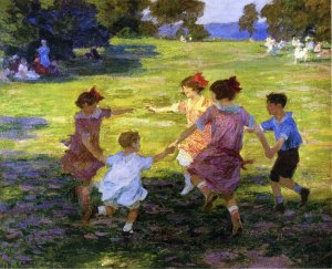 Ring Around the Rosie by Edward Potthast Oil Painting Reproduction