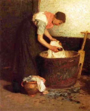 The Washerwoman by Oil Painting Reproduction