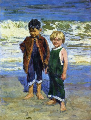 Two Boys by Oil Painting Reproduction